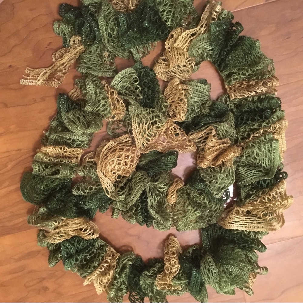 Green Homemade Scarf